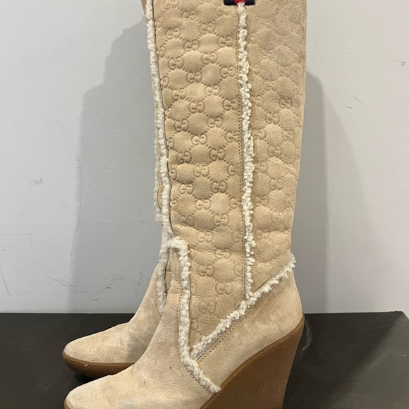 GUCCI Wedge suede boots - Picture 2 of 5